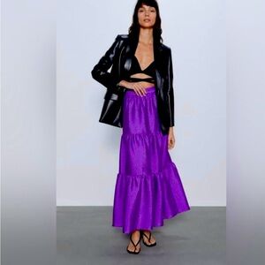 Zara Purple Maxi Skirt